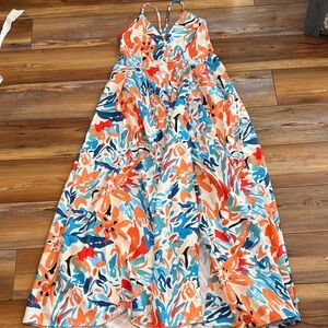 Vibrant Multicolor Maxi Dress